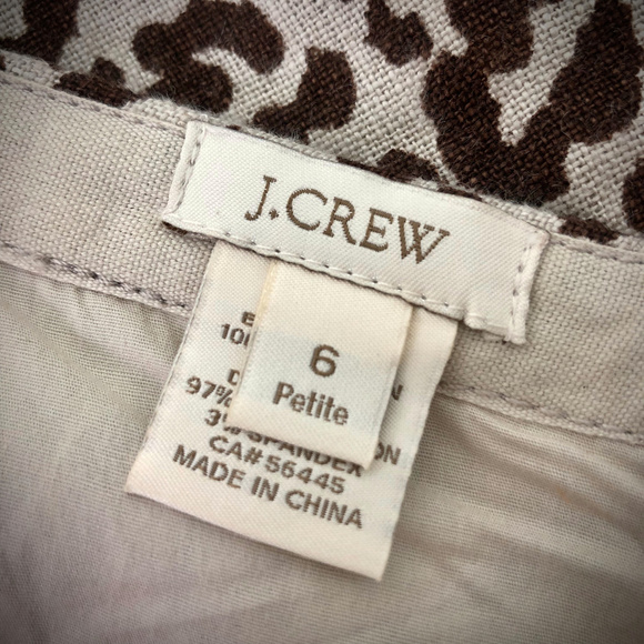 J. Crew No. 2 Linen Pencil Skirt in Leopard Print - Picture 7 of 8